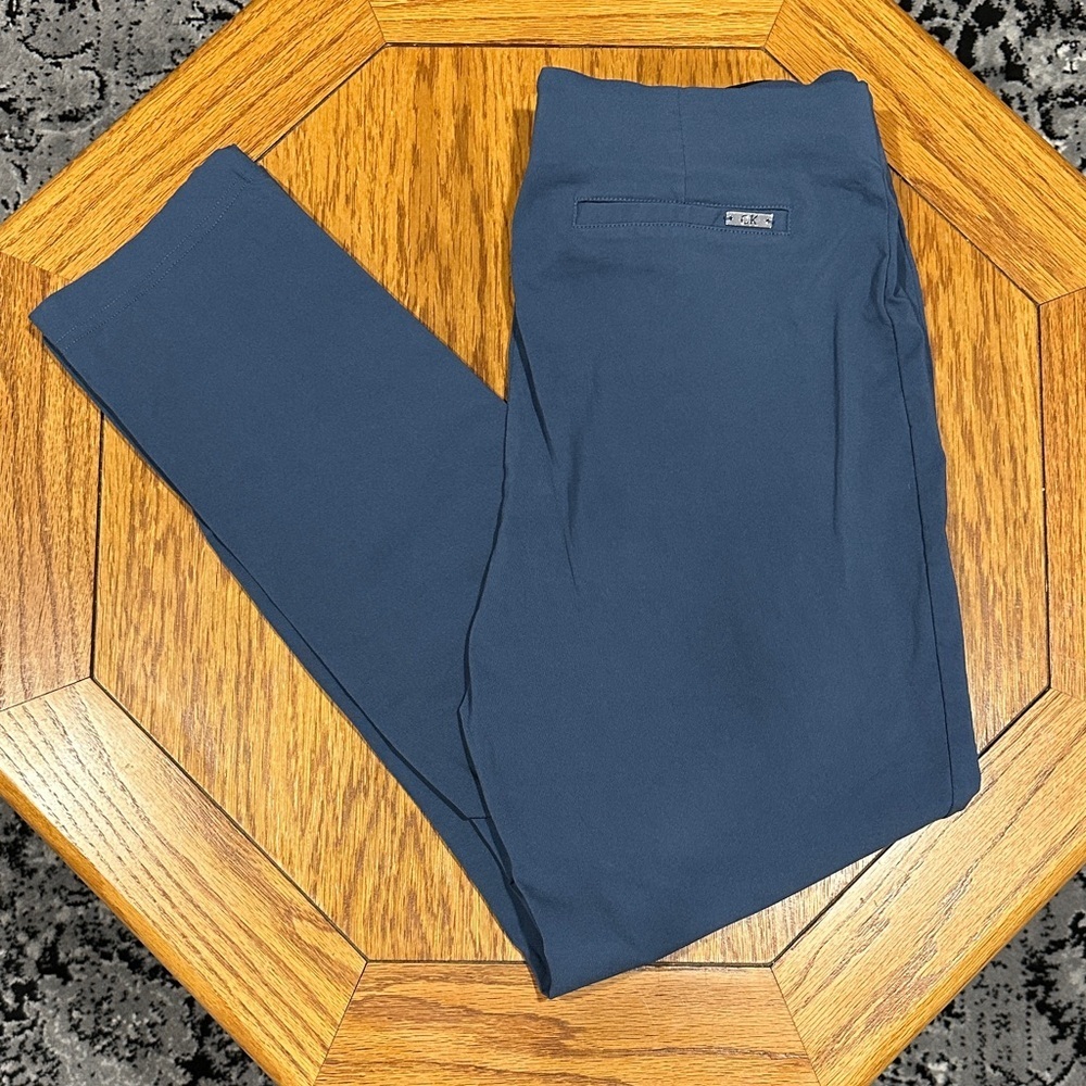 *CALVIN KLEIN* Plus Slate Blue Stretch Waistband Slim Skinny Pants Size 14